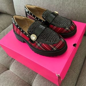 Torrid x Betsey Johnson Plaid Buckle Loafers Size 8WW